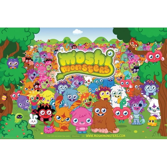 Moshi Monsters Landscape Poster Poster Print (24 x 36)