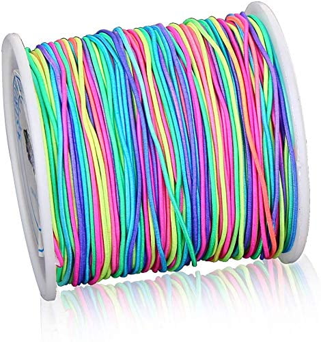 5 Metres Round 1 mm Colorful Elastic Cord Thread String For Bracelet Necklace