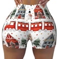 thumbnail image 2 of Fotbe Christmas Houses Shorts Sin Costuras – Shorts Deportivos de Cintura Alta para Mujer, Elásticos para Gimnasio, Yoga, Running o Ciclismo-Small, 2 of 8