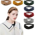 thumbnail image 1 of Diademas para mujer Criss Cross Anudado Boho Banda para la cabeza para mujer Diadema elástica para niñas Accesorios para el cabello de ocio de moda vintage 7 piezas, 1 of 8