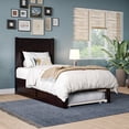 thumbnail image 2 of AFI NoHo 14" Twin Wood Platform Bed Frame with Twin Trundle, Espresso, 2 of 8