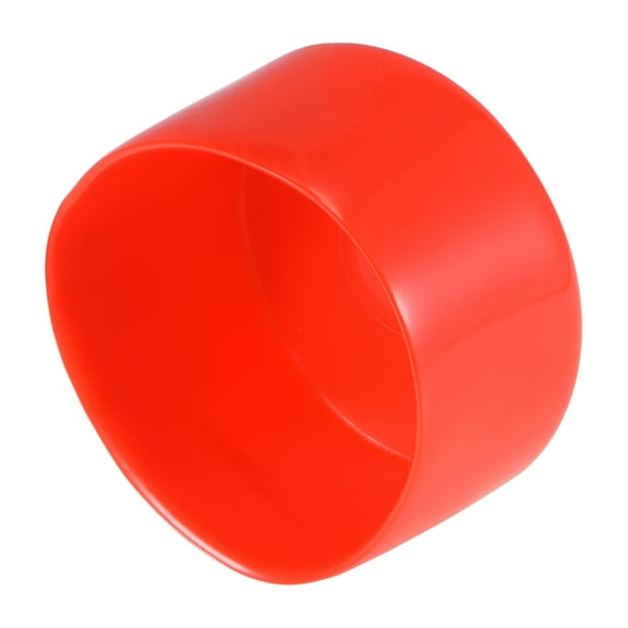 8pcs 2"(50mm) Round Red Vinyl End Cap Screw Thread Protectors Rubber Cover Caps