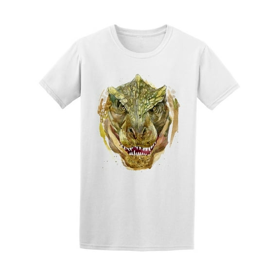 Dinosaur Head In Brush Style Tee Men's -Image by Shutterstock