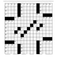 thumbnail image 3 of Ambesonne Word Search Game Shower Curtain, Game Grid, 69"Wx75"L, Black and White, 3 of 3