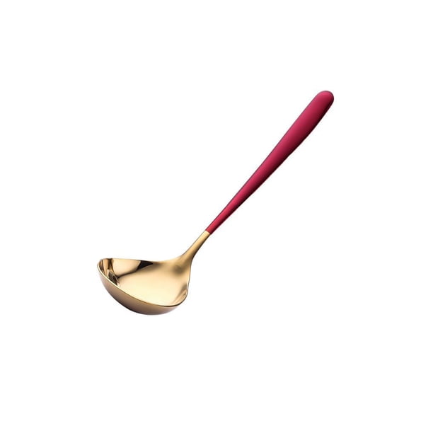 Cuchara para salsa de acero inoxidable Bewildely espejo pulido oro rojo