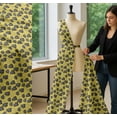 thumbnail image 5 of Soimoi Yellow Cotton Voile Fabric Life Begins After Coffee Text Print Fabric by Yard 56 Inch Wide, 5 of 7