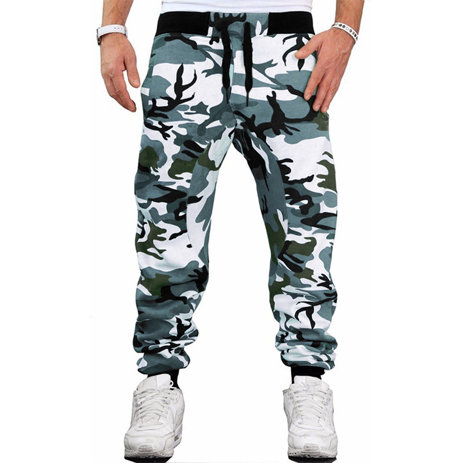 Labakihah cargo pants for men Male Camouflage Print Loose Casual ...