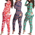 thumbnail image 3 of Pijama de Invierno para mujer, mono cálido, ropa de dormir Kigurumi, mono de Navidad para adultos, camisón para mujer, 3 of 4