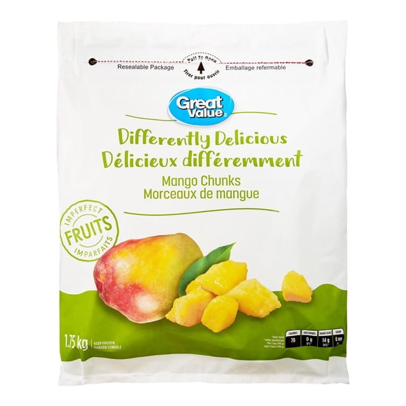 Morceaux de mangue Délicieux différemment Great Value 1,75 kg