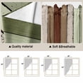 thumbnail image 3 of Sage Green Kitchen Window Curtains, Swag Curtains Valance for Bedroom Living Room Bathroom, Farmhouse Wood Grain Vintage Brown Striped Rod Pocket Window Curtain Block Drapes 2 Panels 28"x36", 3 of 9
