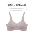 thumbnail image 2 of Wireless Bra Women's Seamless Bra Super Comfortable Bra V-Neck Adjustable Invisible Bra - Light Gray, 2 of 5