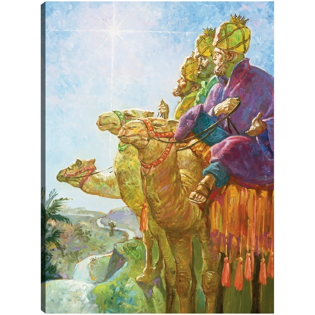 Cuadro Decorativo - Los Tres Reyes Magos Jr Impresión en canvas, estrechado.