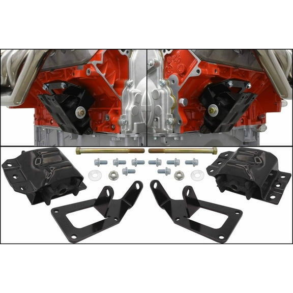 ICT Billet Swap Engine Conversion Mount Kit Compatible with 4WD 1988-1998 Chevy OBS Truck - LS1 LM7