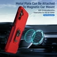 thumbnail image 4 of Nalacover Military Grade Heavy Duty Case for Samsung Galaxy A14 5G, Rugged Rotated Ring Holder Kickstand Bracket Cover with Magnetic Car Mount Soft TPU Shockproof Lens Protective Case,Red+Rose, 4 of 8