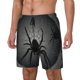 thumbnail image 1 of Balery Black Spiders Bañador para hombre, shorts de playa de secado rápido con entrepierna y forro de compresión-Large, 1 of 6