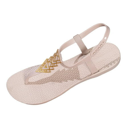 

LUOGENLI Female Sandals Women Comfortable Wedge Platform Ladies Summer Casual Solid Colour Clip Toe Soft Bottom Beach Outer Wear Bottom Big Size Sandals Slippers Platform Sandals Women Black Punk