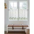 thumbnail image 2 of Spring Botanical 2 Panel Kitchen Curtains for Small Windows, Farmhouse Pastoral Daisy Leaves Bathroom Tier Curtain, Short Window Treatment for Bedroom/Living Room 55"x36", 2 of 6