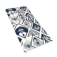 thumbnail image 3 of Polyester Long Towel Multi-Size Water Absorption Good Bright Fluffy Soft For Bathroom Swimming Pool Beach Outdoor Travel Navy Geometric Patterns_2, 3 of 8