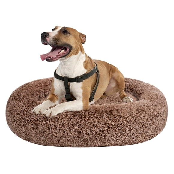 Cama para perros Coohom, ovalada, relajante y con forma de rosquilla, lavable para mascotas