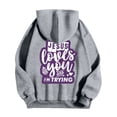 thumbnail image 3 of MHFRRA Sudadera con Capucha Informal para Hombre, Holgada, con Estampado Gráfico, para Otoño E Invierno, Uso Diario, Cómoda, Tela Suave, Ligera, Ropa de Calle Gris claro, 3 of 4