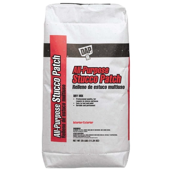 Dap 7079810502 Stucco Patch Dry Mix 25 Lb Raw Building Material, White