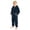 Navy, variant on Paguaki Boys Hooded Jumpsuit Winter Warm Soft Plush One-Pieces Long Sleeve Romper Solid Color With Pockets Toddler Kids Playwear Onesie