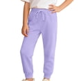 thumbnail image 2 of TrendOFT Girls Boys Sweatpants Athletic Basketball Sweat Pants Drawstring Elastic Waist Open Bottom Casual Kids Joggers with Pockets Purple, 2 of 4