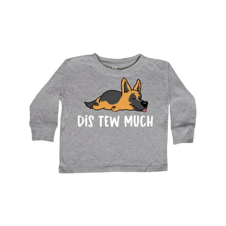 

Inktastic Napping Dis Tew Much German Shepherd Gift Toddler Boy or Toddler Girl Long Sleeve T-Shirt