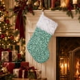 thumbnail image 5 of PryvnHome Christmas Stocking Sequin Stocking with Faux Fur Trim and Hanging Loop for Tree Decoration Candy Bag, 5 of 6