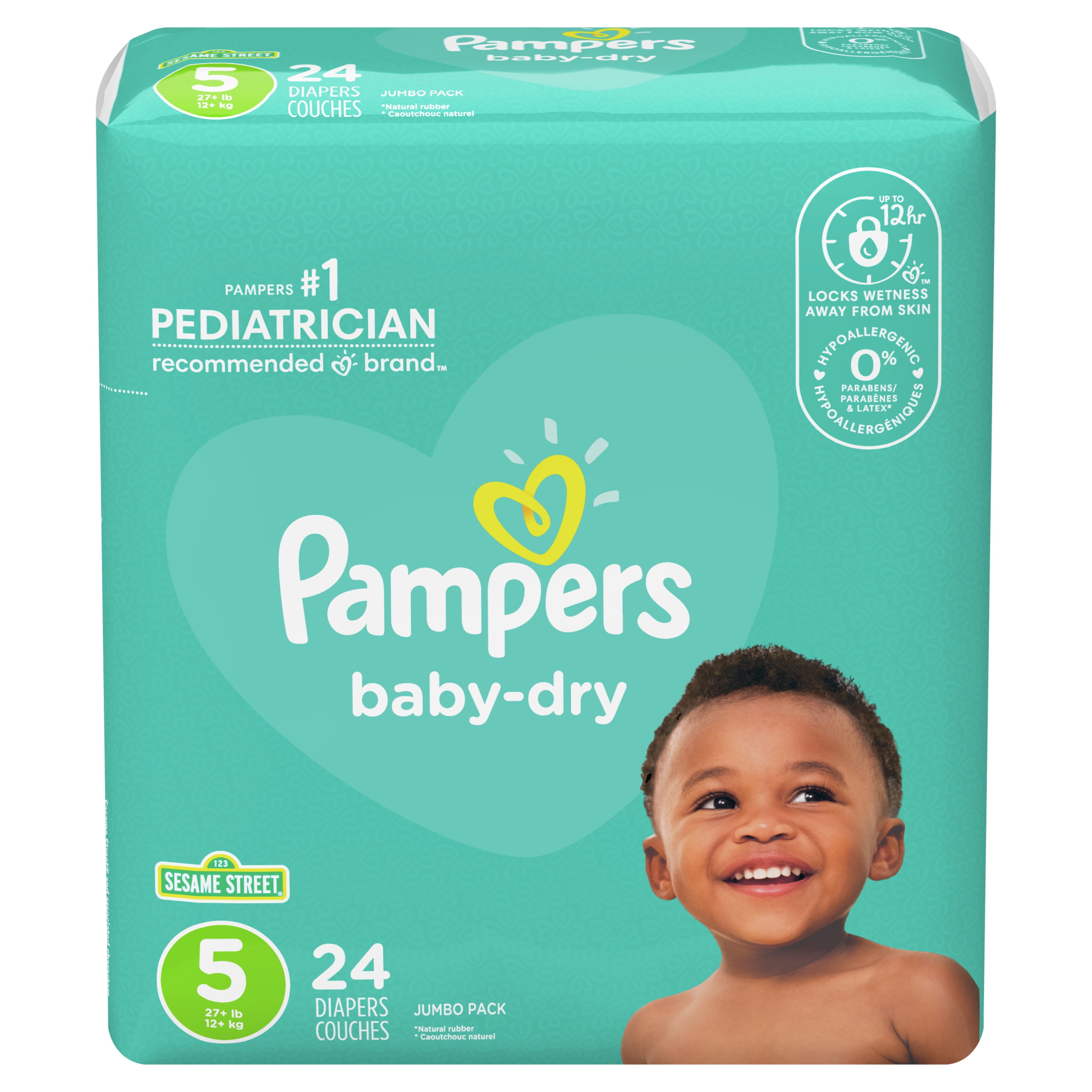 bevestig alstublieft Ziekte Dageraad Pampers Baby-Dry Extra Protection Diapers, Size 5, 24 Count - Walmart.com