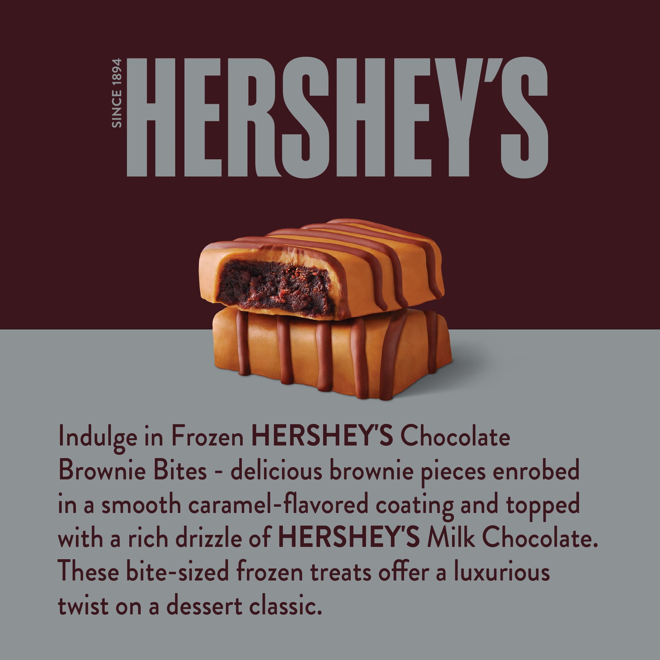 HERSHEY’S Chocolate Caramel Brownie Bite, 7.2 oz. (Frozen)