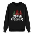 thumbnail image 4 of Rotm Family Matching Christmas Shirts Christmas Family Matching Sweatshirt Long Sleeve Cartoon Print Blouse Shirts Trendy O-Neck Xmas Ugly Shirt for Family Black,M, 4 of 6
