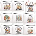thumbnail image 1 of Set de 8 bolsas de maquillaje Cosblank Book Club Gifts para mujer, 1 of 7