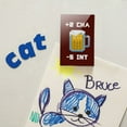 thumbnail image 2 of 8-Bit Pixel Retro Beer Charisma Buff Gamer Game Rectangle Acrylic Fridge Refrigerator Magnet, 2 of 4