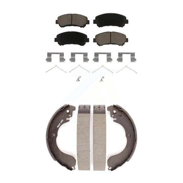 Transit Auto Front Rear Ceramic Brake Pads and Drum Shoes Kit for Car 2007-2012 Nissan Sentra SE-R Spec V KCN-100352
