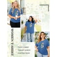thumbnail image 5 of XCHQRTI Christian Shirts for Women Plus Graphic Blessed Girl Tees Jesus Religous Tops, 5 of 8
