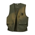 thumbnail image 4 of Ynynloco Men's Casual Lightweight Fishing Vest Utility Safari Travel Vest with Pockets Outdoor Work Photo Cargo Fly Summer Vest, 4 of 5