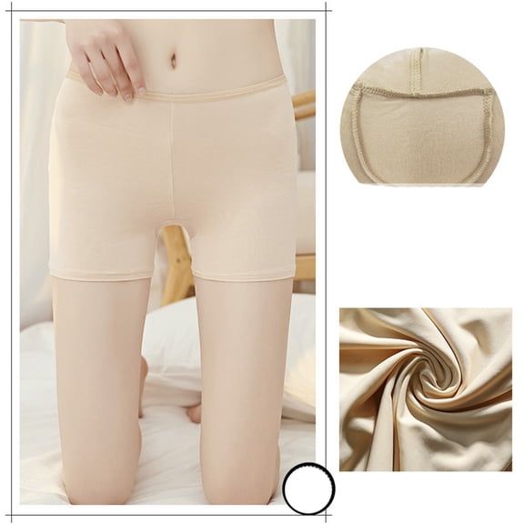 Milisten Women’s Shorts 2-Pack Modal Spandex Nylon Lightweight Breathable Black Beige L Size