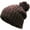 Dark Brown, variant on White Slouchy Cable Knit Pom Pom Beanie Winter Cap Chunky Skull Hat Ski Kinit Warm New