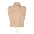 thumbnail image 4 of Women's Zip Up Vest Stand Collar Sleeveless Jacket Warm Cozy Winter Sports Leisure Fitness Top Outerwear Garment, 4 of 5