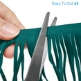thumbnail image 4 of Uxcell 2 Yards 6 inch PU Leather Fringe Trim 2Pcs DIY Tassel Fringe for Sewing, Dark Green, 4 of 6