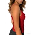 thumbnail image 2 of Workout Tops for Women Racerback Basic Tank Summer Camisole V Neck Slim Fit Ribbed Sleeveless Red S, 2 of 5