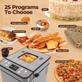 thumbnail image 3 of AINUO 25-in-1 Automatic Bread Maker, 2LB 3 Loaf Sizes, 700W Dual Heater, BPA-Free Nonstick Pan, 15H Delay Timer, Low Noise, Gray, 3 of 13