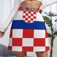 thumbnail image 3 of Flag of Croatia at The UN Women's High Waist Skirt Stretchy Casual Mini Skirt, 3 of 8