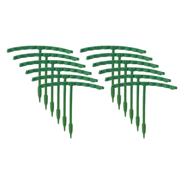C Christmas Cactus Flower Stand Climbing Plant Support Pole Trellis Garden Bonsai Tool Semi Circular White Plastic 6 Inch C