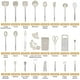 thumbnail image 2 of Set de utensilios de cocina BESTZMWK Silicone Cooking 33 Gadgets Khaki, 2 of 6