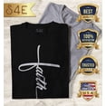 thumbnail image 2 of S4E Women's Faith Cross Religious T-Shirt Small Black, 2 of 4