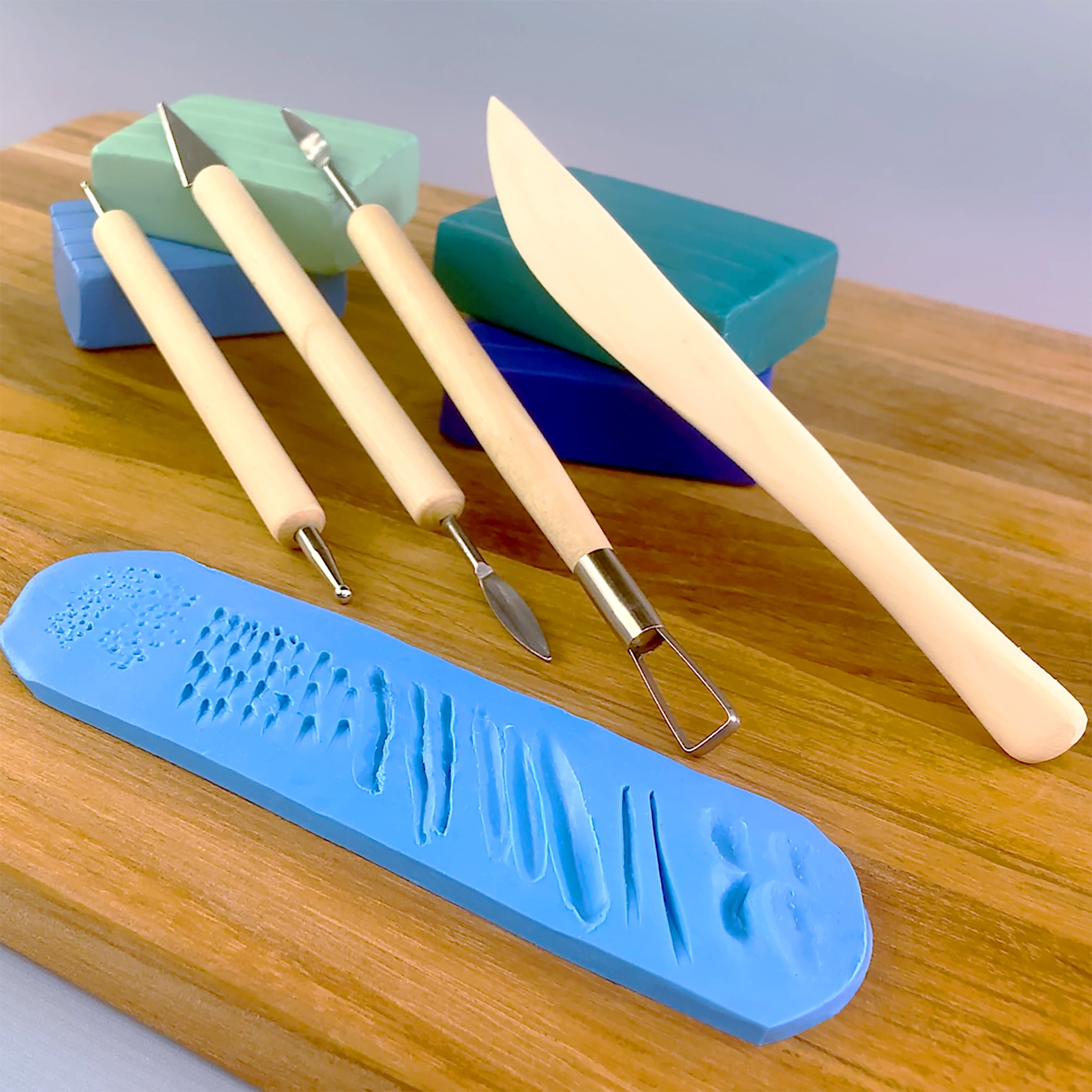 ArtSkills - Art Elements Clay Tools - Wood Handle Dual Ended Clay Sculpting Tool Set