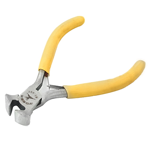 Cortadores de Alambre con Mango Antideslizante de PVC Amarillo Alicates de Corte de Punta de 4.1"