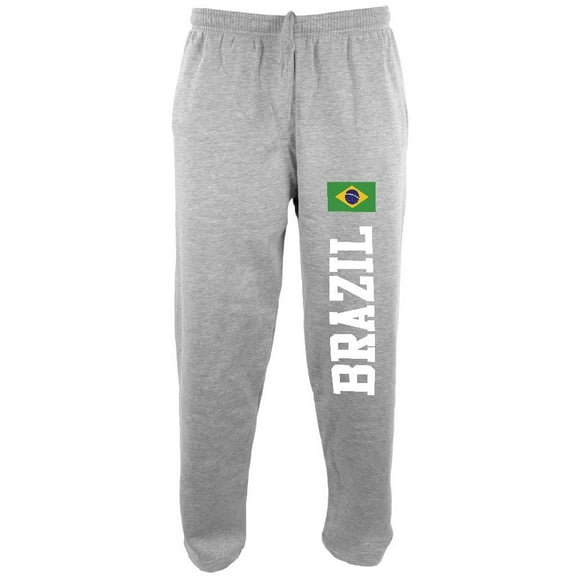 Brazil Flag World Cup Mens Sweatpants Heather MD